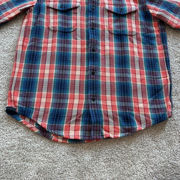 Outerknown Blanket Shirt Plaid Flannel Shacket Button Up Mens Medium - Picture 3 of 14